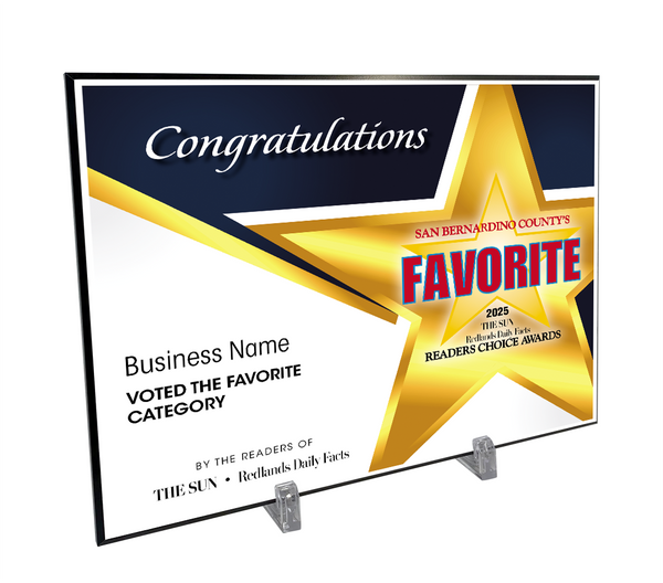 The Sun & Daily Facts Best Of and Readers Choice Certificate - Modern Hardi-plaque