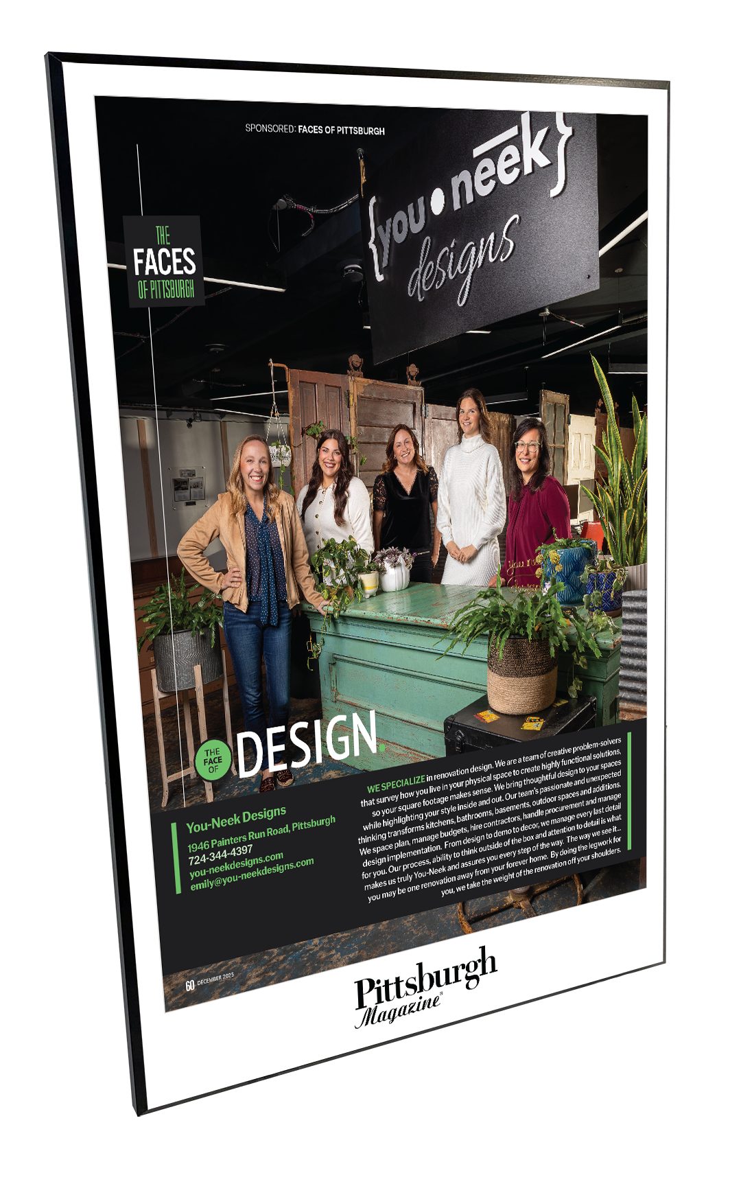 Pittsburgh Magazine - Special Advertising Sections - Modern Wooden Plaque