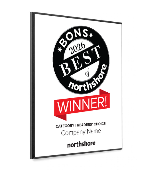 Northshore Magazine - Best of Northshore - Modern Wooden Plaque