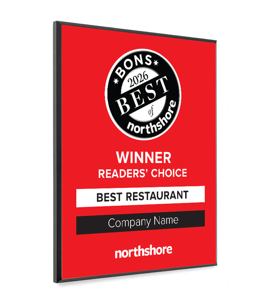 Northshore Magazine - Best of Northshore - Modern Wooden Plaque
