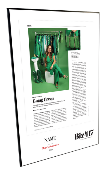 Biz 417 Single-page Article Melamine Plaques