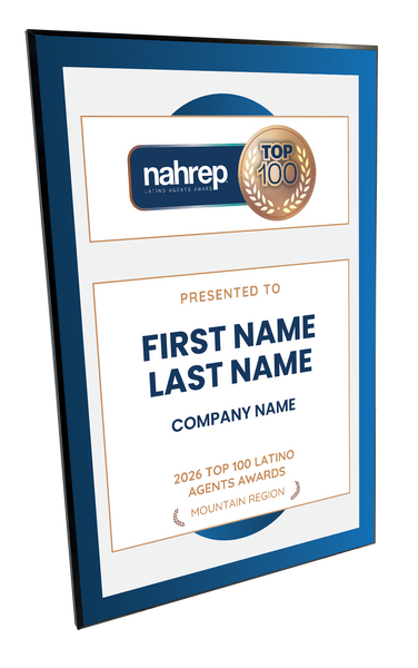 Top Latino Agents Award Plaque
