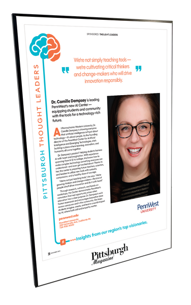 Pittsburgh Magazine - Special Advertising Sections - Modern Wooden Plaque