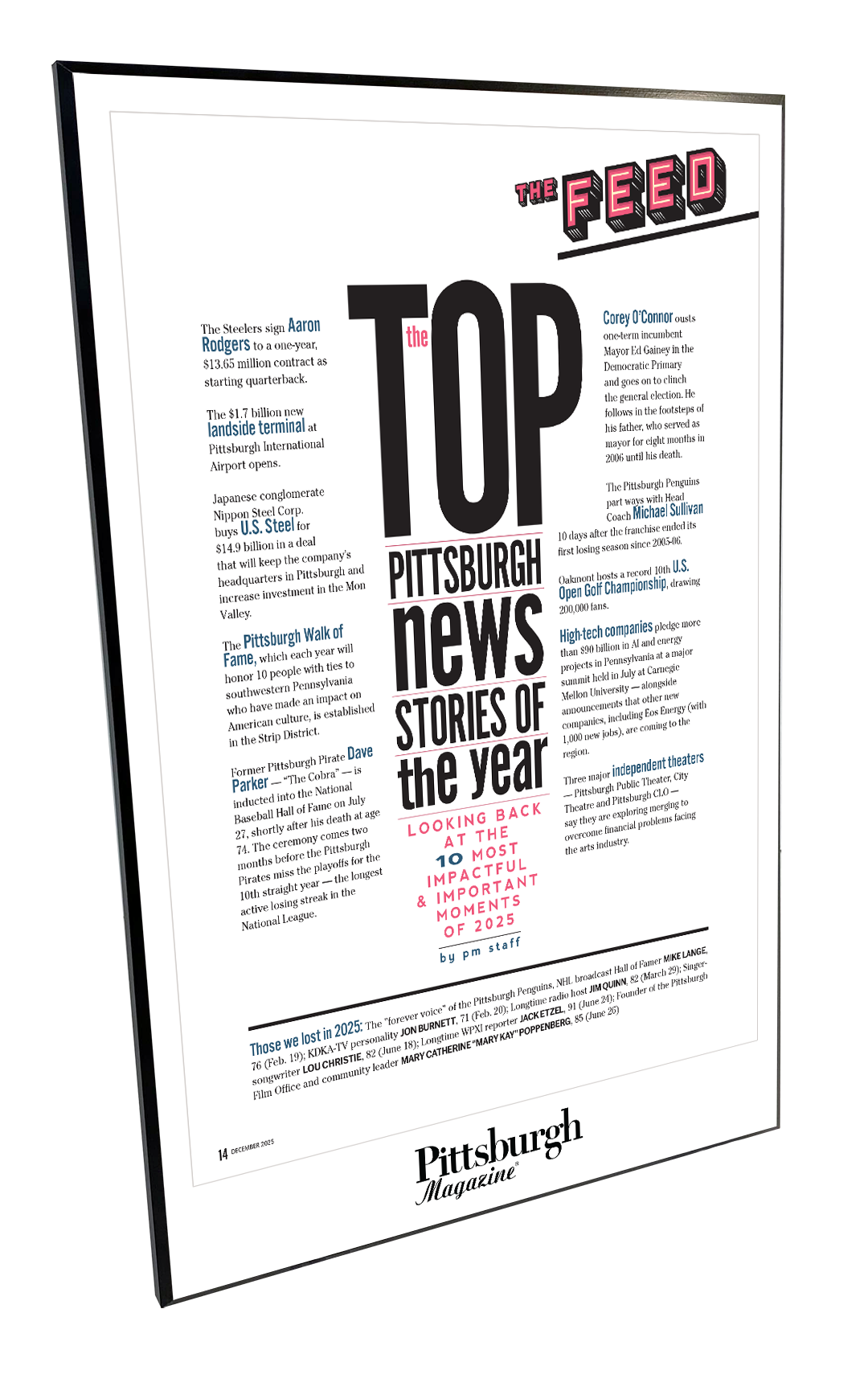 Pittsburgh Magazine - Articles & Covers - Modern Wooden Plaque