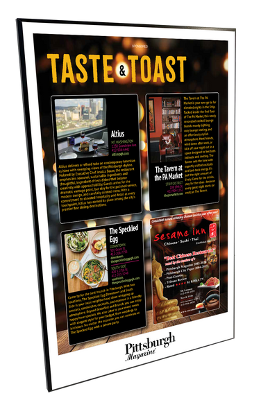Pittsburgh Magazine - Best Restaurants - Modern Wooden Plaque