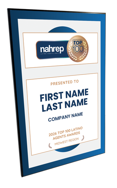 Top Latino Agents Award Plaque