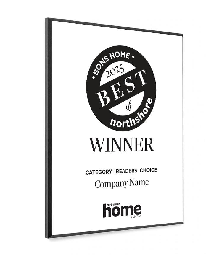 Northshore Home Magazine - Best of Northshore Home - Modern Wooden Plaque