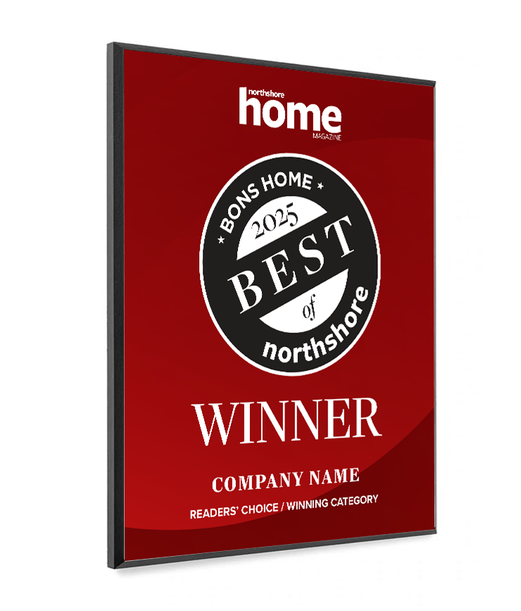 Northshore Home Magazine - Best of Northshore Home - Modern Wooden Plaque