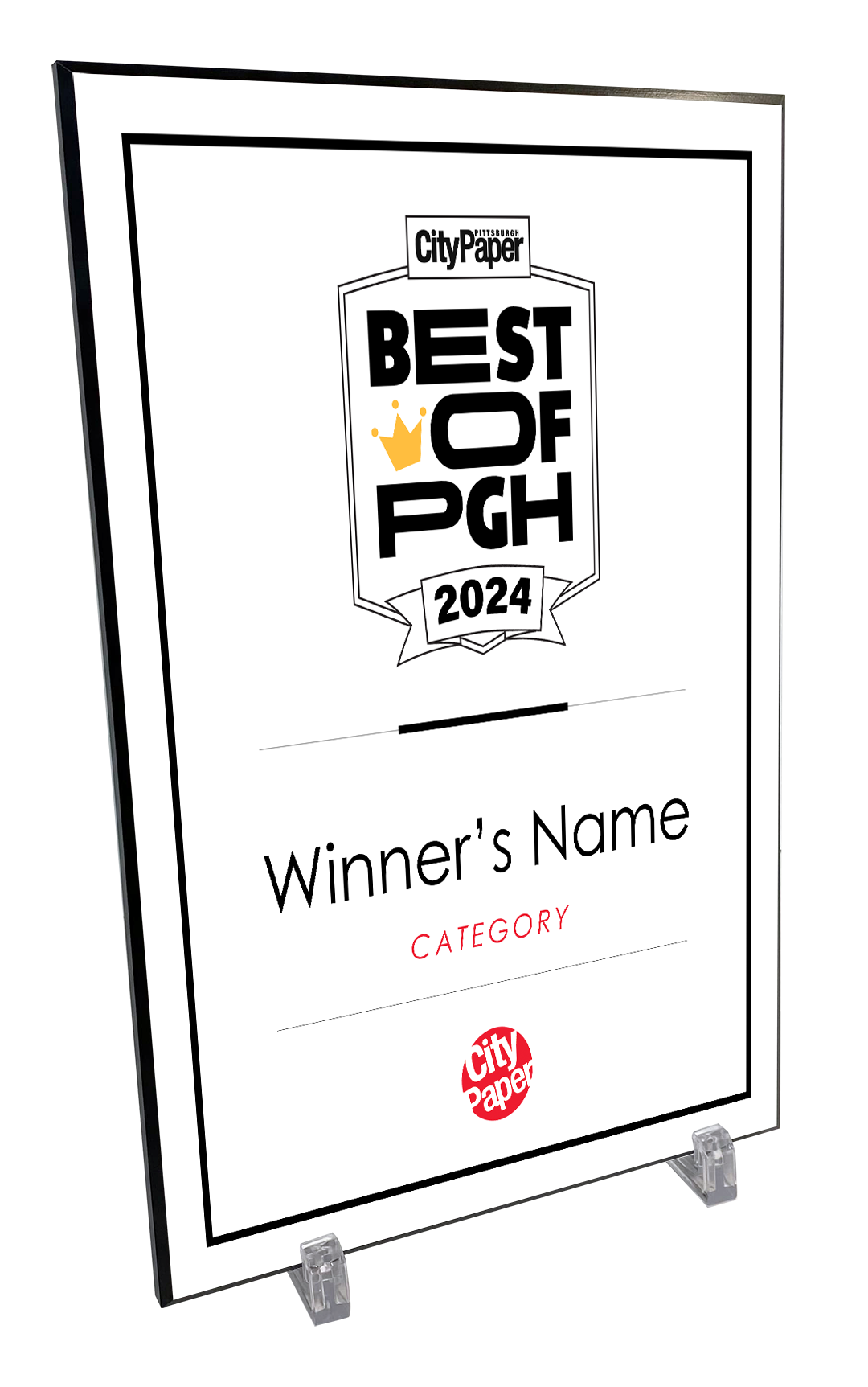 Pittsburg City Paper - Best of PGH - Wooden Plaque