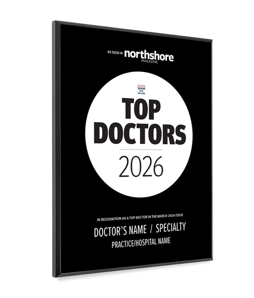 Northshore Magazine - Top Doctors - Modern Wooden Plaque