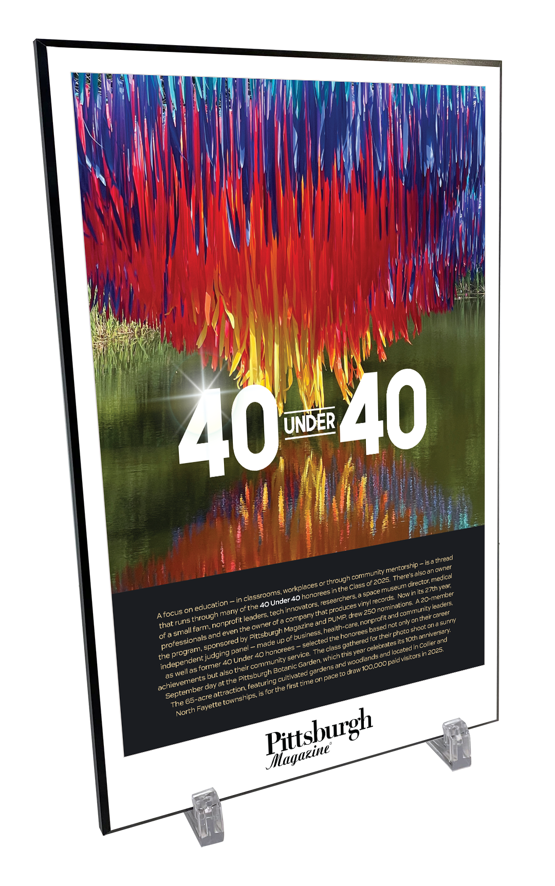 Pittsburgh Magazine - 40 Under 40 - Modern Wooden Plaque