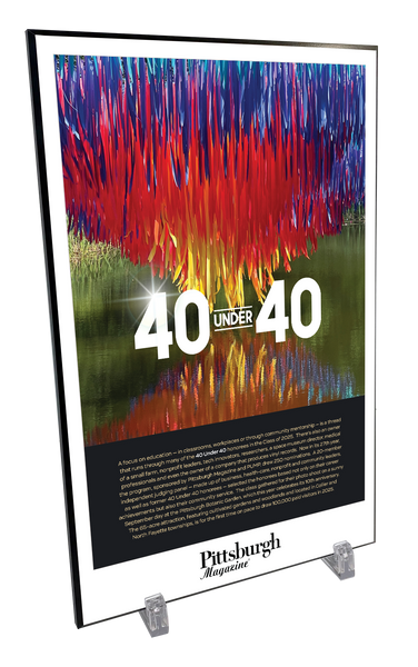 Pittsburgh Magazine - 40 Under 40 - Modern Wooden Plaque