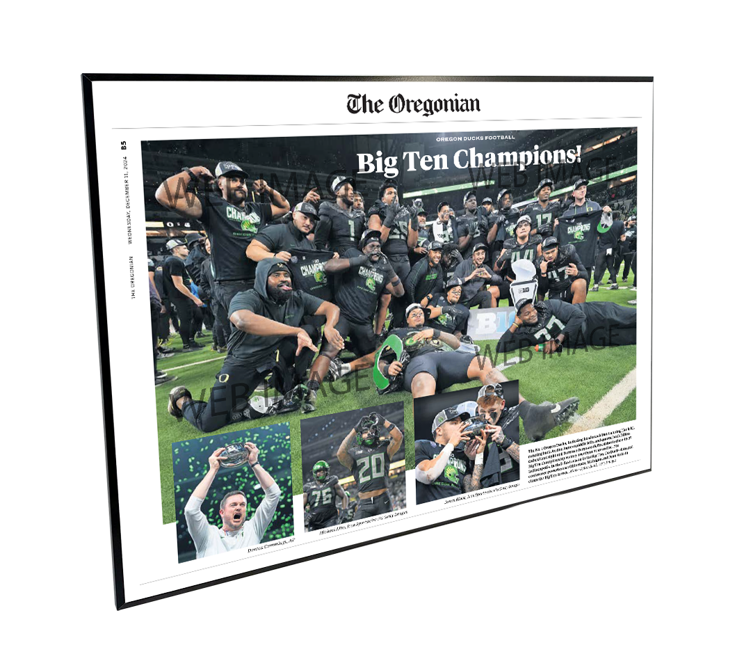 Oregon - 2024 College Football Conference Championship (The Oregonian) - Wood Plaque