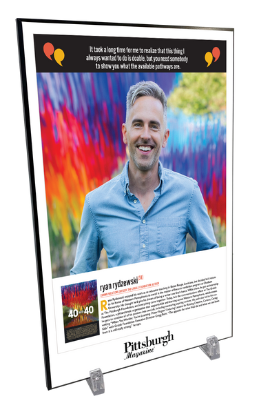 Pittsburgh Magazine - 40 Under 40 - Modern Wooden Plaque