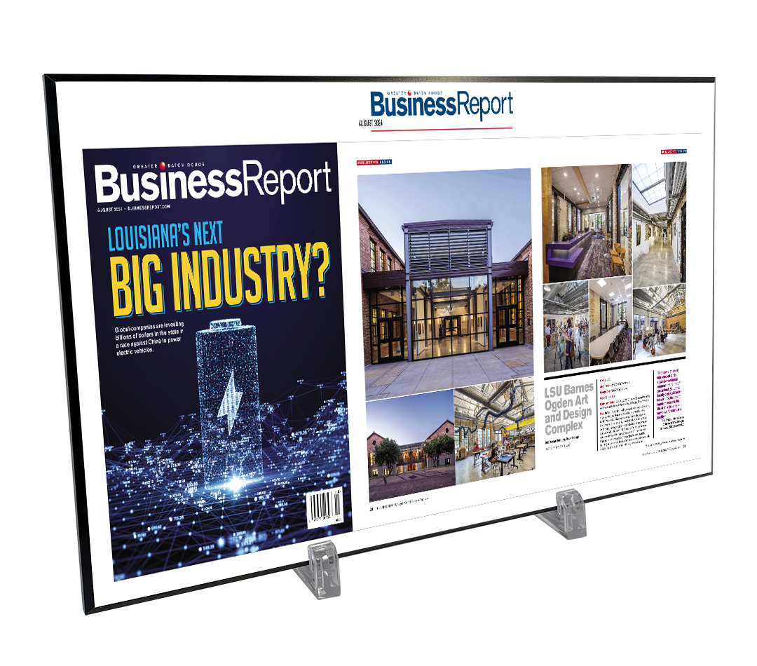 Business Report Article & Cover Spread Plaques