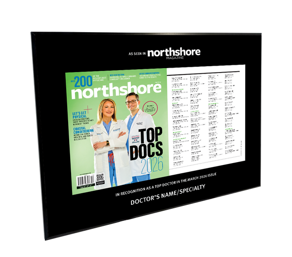 Northshore Magazine - Top Doctors - Modern Wooden Plaque