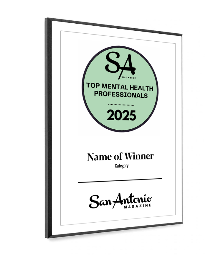 San Antonio Magazine "Top Mental Health Professionals" Mounted Archival Award Plaque