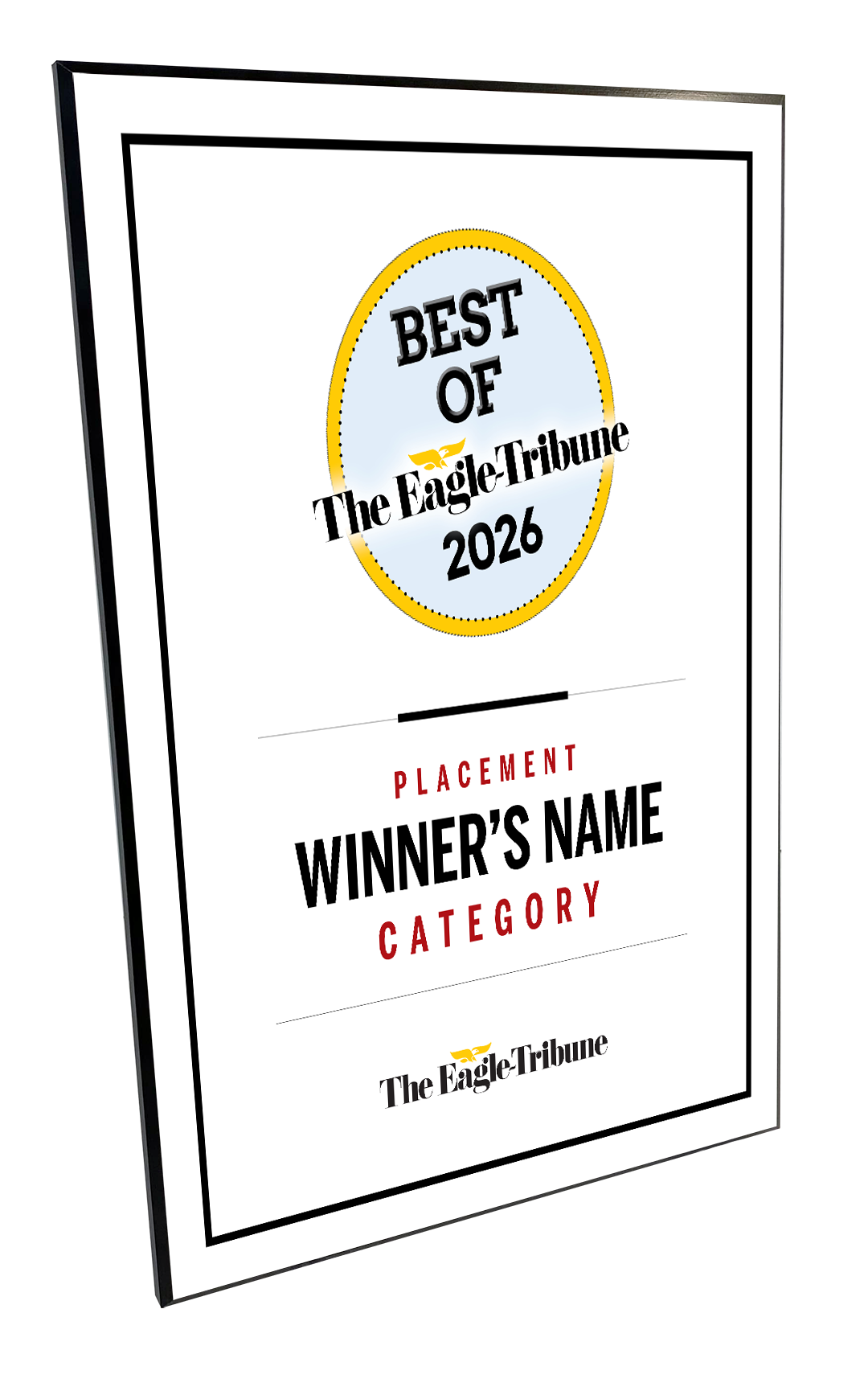 N. Boston Media Group - Best of Awards - Wood Plaque