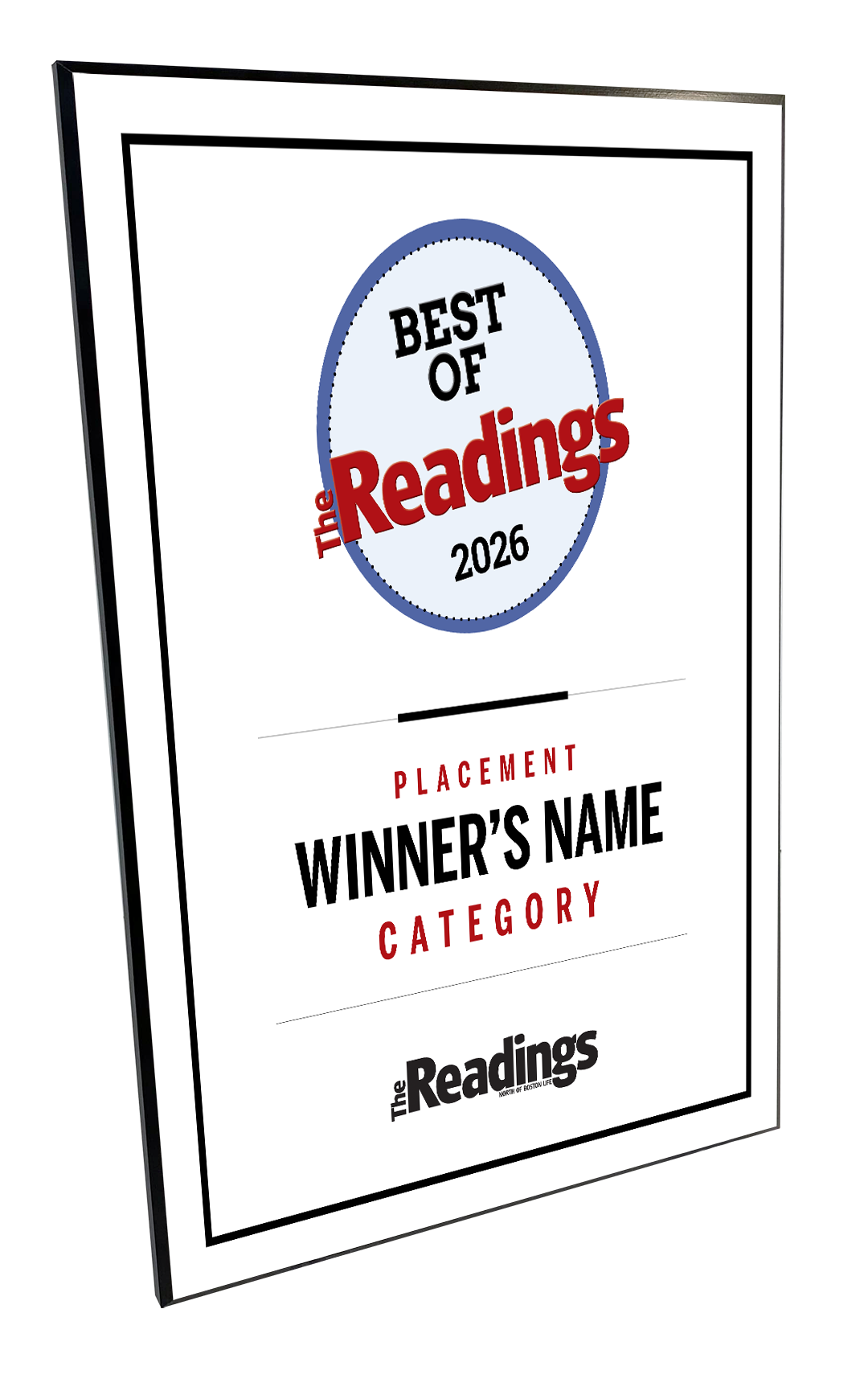 N. Boston Media Group - Best of Awards - Wood Plaque