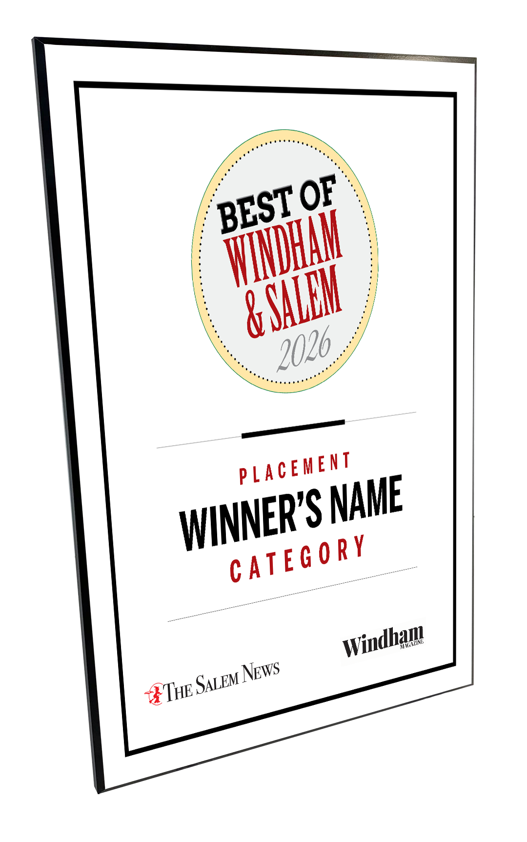 N. Boston Media Group - Best of Awards - Wood Plaque