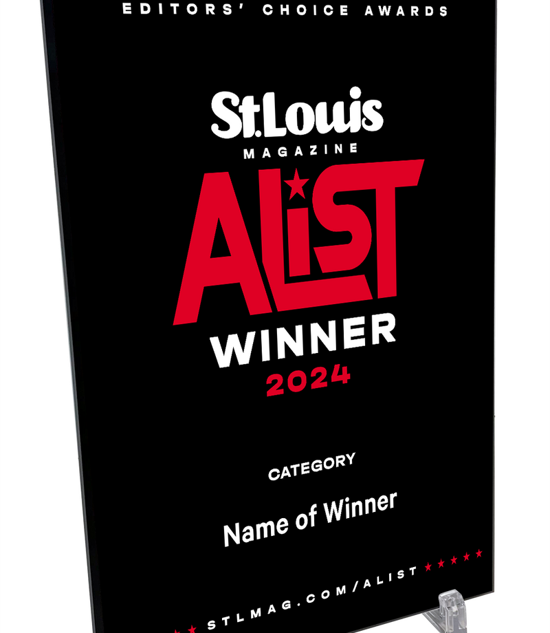 St. Louis Magazine A-List Award Plaque