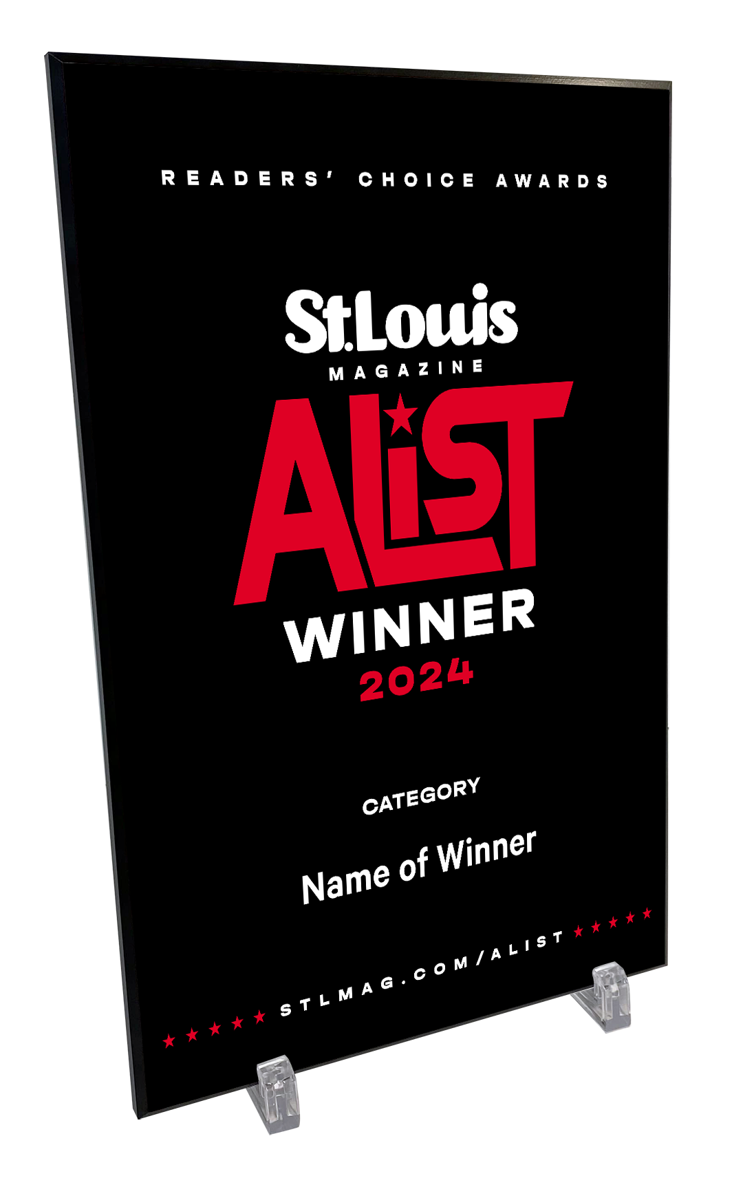 St. Louis Magazine A-List Award Plaque