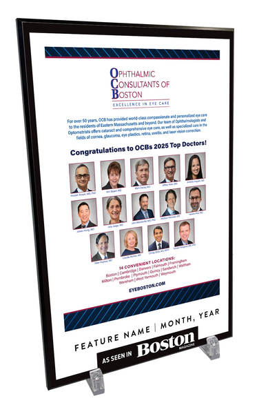 Boston Magazine Advertiser Display Plaques