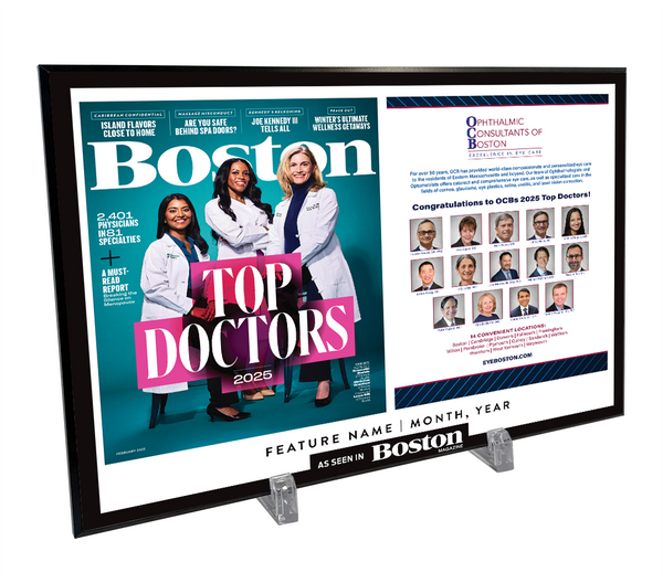 Boston Magazine Advertiser Display Plaques