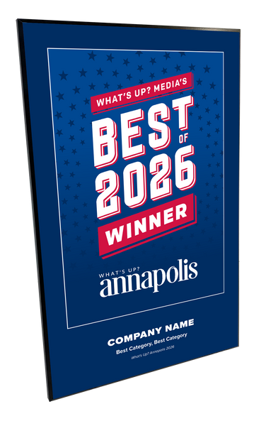 What's Up? Magazine "Best of Annapolis" Award Plaque