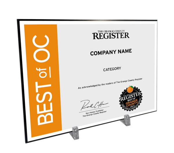 Best Of Orange County Award - Modern Hardi-plaque
