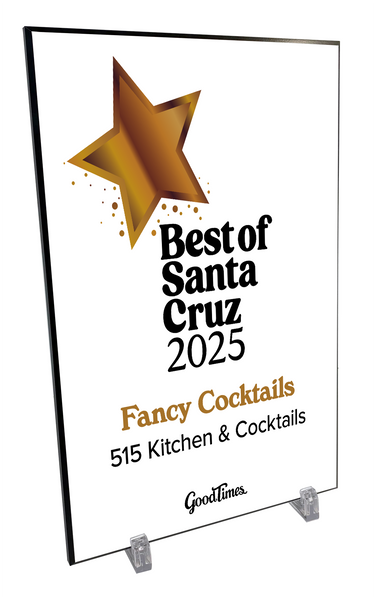 "Good Times: Best of Santa Cruz" Award Plaque