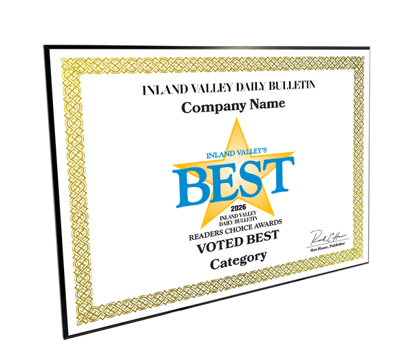IVDB Best Of and Readers Choice Certificate - Modern Hardi-plaque