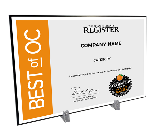 Best Of Orange County Award - Modern Hardi-plaque