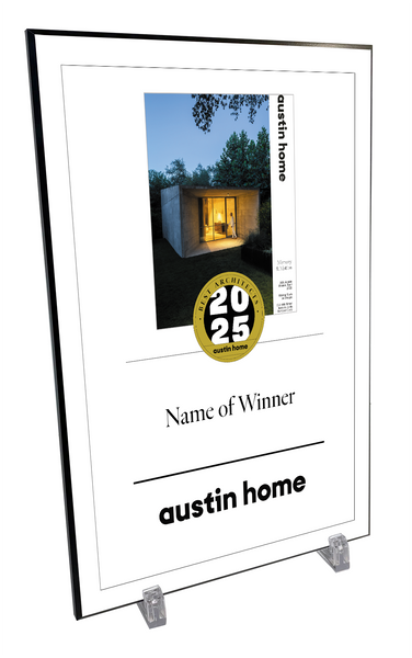 Austin Home "Best Architects” Mounted Archival Award Plaque