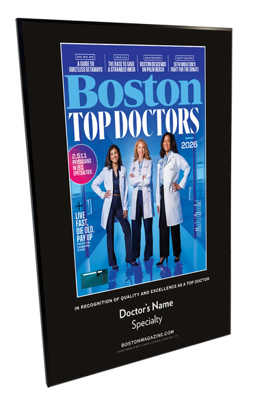 Boston Magazine Top Doctors Cover Award Plaque