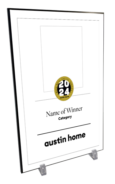 Austin Home "Best Real Estate Agents” Mounted Archival Award Plaque