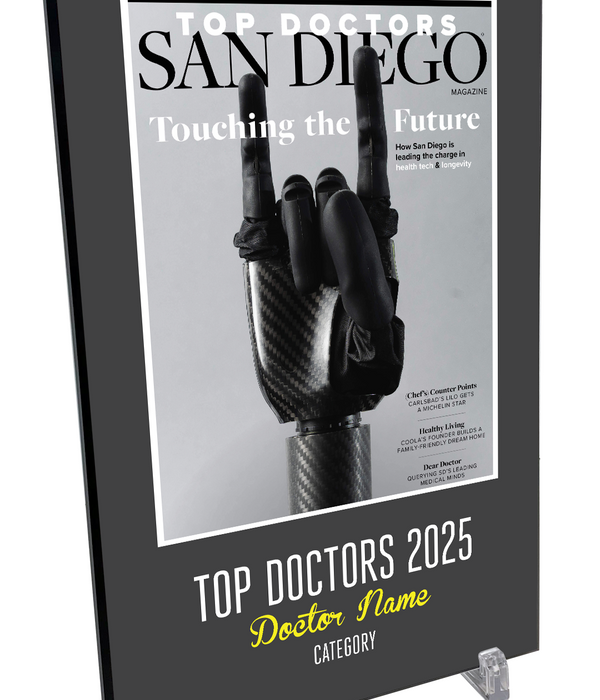 San Diego Magazine "Top Doctors" Award Plaques
