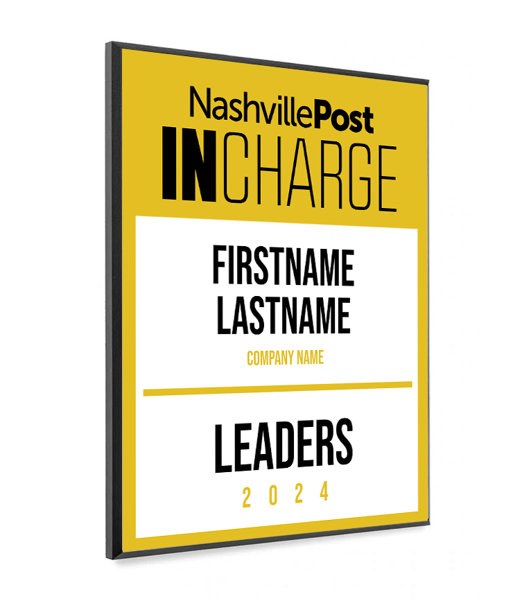 <i>Nashville Post</i> In Charge Award Plaque