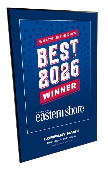 What's Up? Magazine "Best of Eastern Shore" Award Plaque