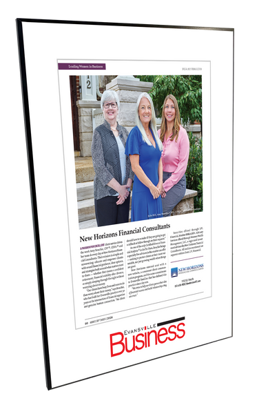 Evansville Business - Leading Women in Business - Plaques