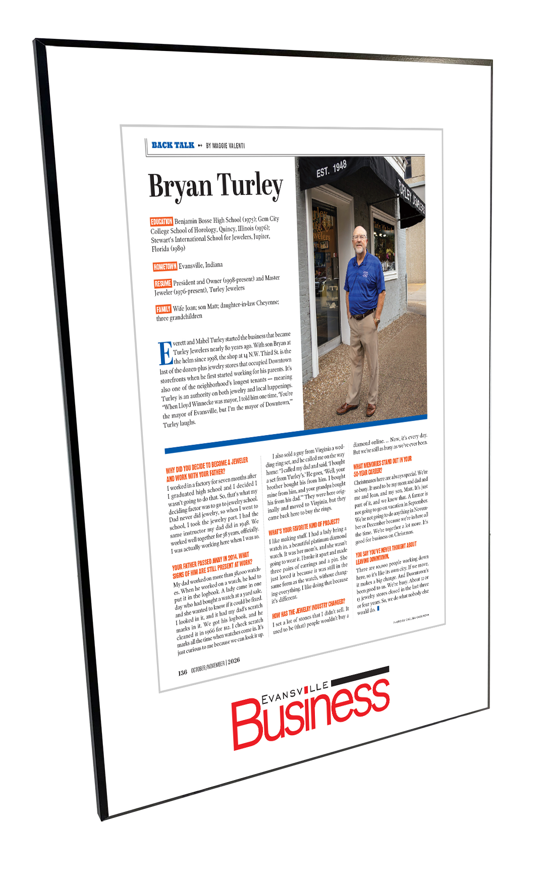 Evansville Business - Editorial Features  - Plaques