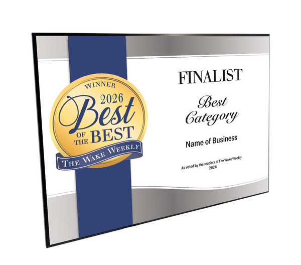 Wake Weekly "Best of the Best" Award - Modern Hardi-plaque