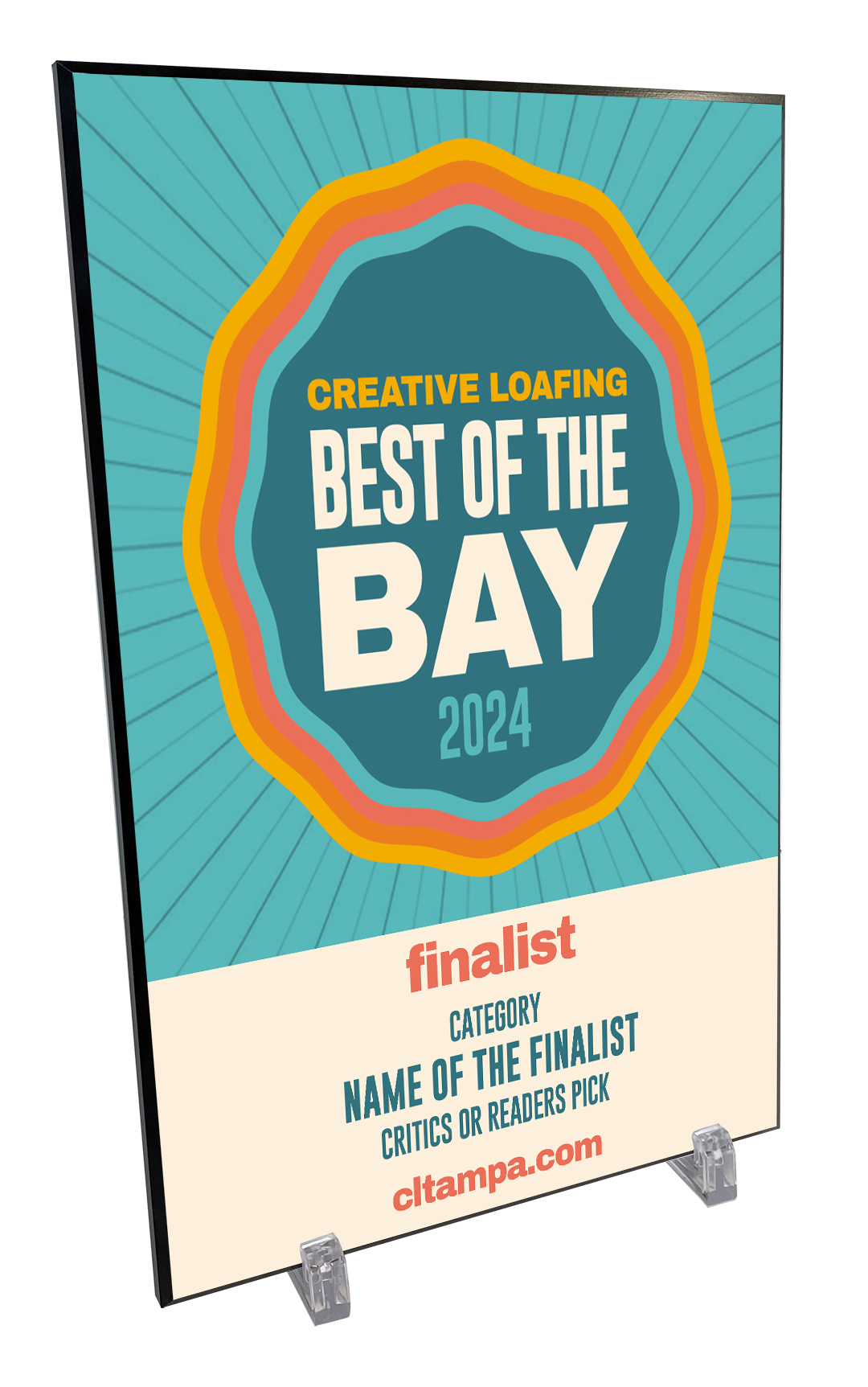 CL Tampa Bay Best of the Bay Plaque | Traditional Modern Mount