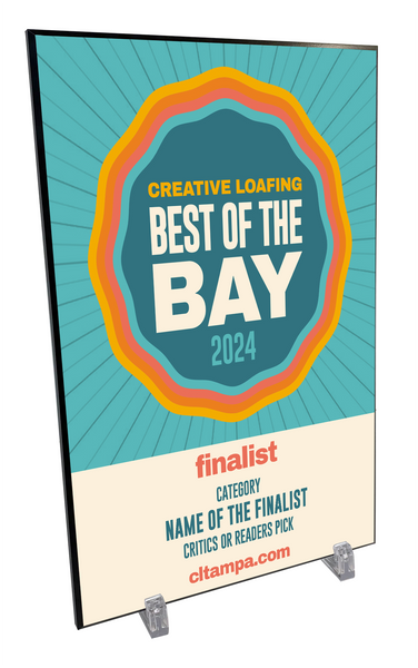 CL Tampa Bay Best of the Bay Plaque | Traditional Modern Mount