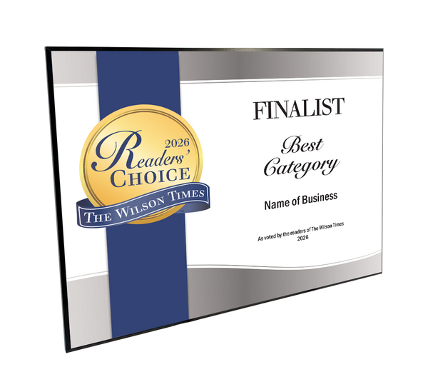 Wilson Times "Readers' Choice" Award - Modern Hardi-plaque
