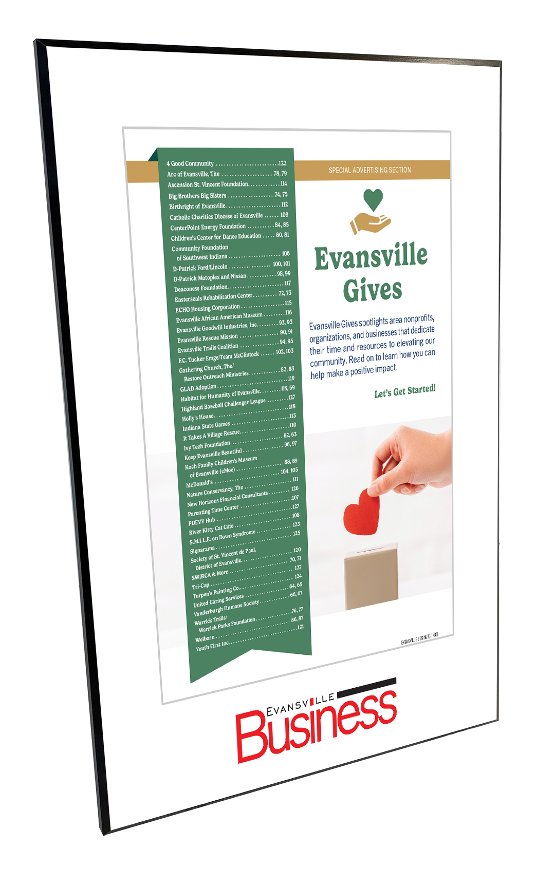 Evansville Business - Evansville Gives  - Plaques