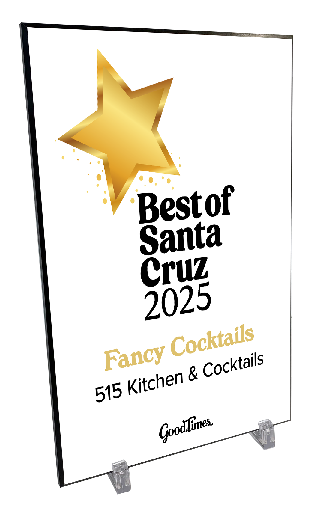 "Good Times: Best of Santa Cruz" Award Plaque