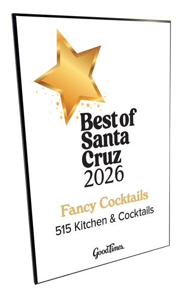 "Good Times: Best of Santa Cruz" Award Plaque