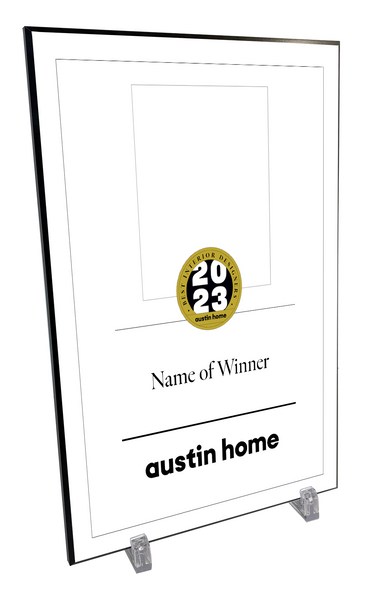 Austin Home "Best Interior Designer” Mounted Archival Award Plaque