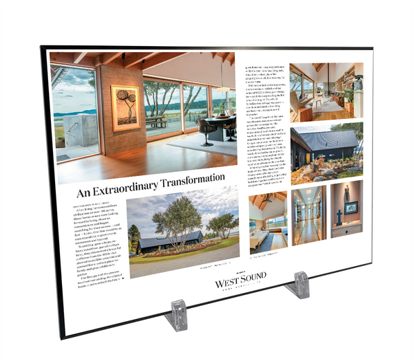 West Sound Magazine Article & Cover Plaques